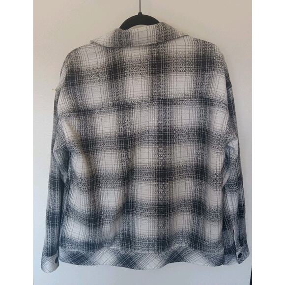 Cabincore Plaid Jacket By Boston Traders Black And White With Tags. Sz M - Picture 4 of 6